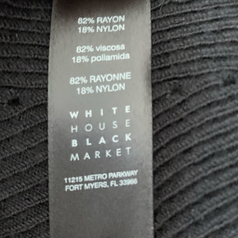 WHBM womens sleeveless ribbed turtleneck sweater black size small - Picture 11 of 12